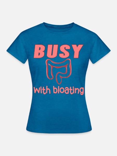 Reizdarmsyndrom - Blähungen - Frauen T-Shirt - Antikblaues Saphir meliert