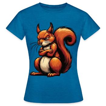Écureuil Écureuil Écureuil Amoureux des rongeurs - T-shirt Femme - bleu saphir antique chiné - Devant - AI Model Female 172 dark (172cm)