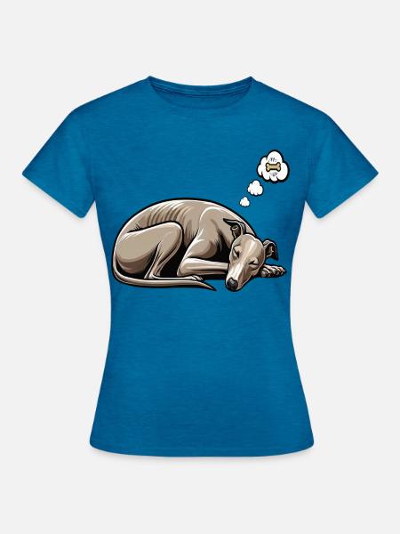 Whippet Windhund Whippets Windhundbesitzer - Frauen T-Shirt - Antikblaues Saphir meliert