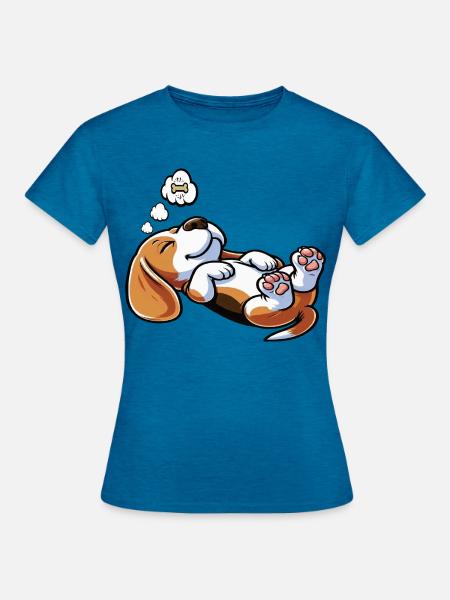 Beagle Beaglebesitzer Beaglehalter beaglehund - Frauen T-Shirt - Antikblaues Saphir meliert