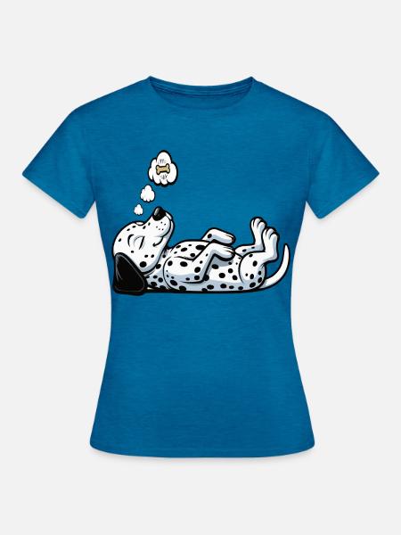 Dalmatiner Dalmatinerhalter Dalmatinerbesitzer - Frauen T-Shirt - Antikblaues Saphir meliert