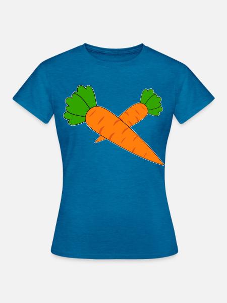 Möhren - Frauen T-Shirt - Antikblaues Saphir meliert