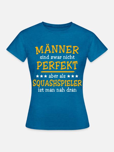 Squashspieler Squash - Frauen T-Shirt - Antikblaues Saphir meliert