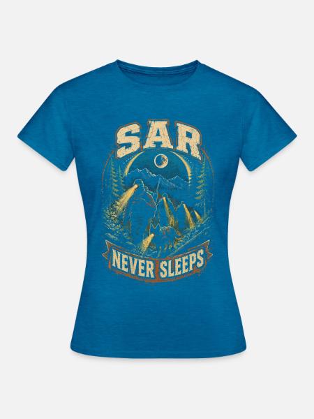Rettungsteam - Frauen T-Shirt - Antikblaues Saphir meliert