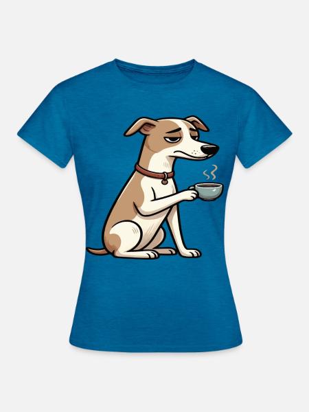 Whippet Windhund Whippets Windhundbesitzer - Frauen T-Shirt - Antikblaues Saphir meliert