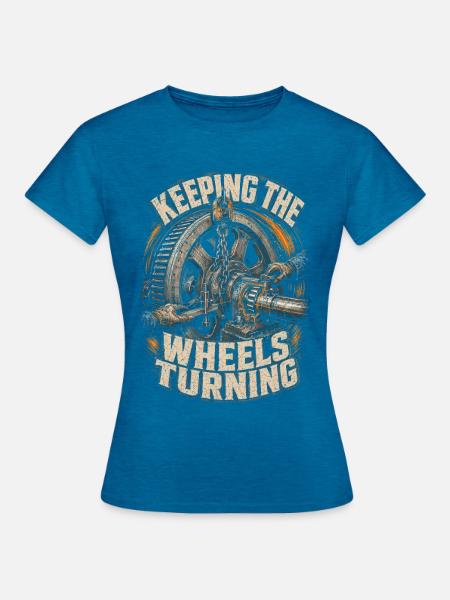 Industriemechaniker Maschinenmonteur - Frauen T-Shirt - Antikblaues Saphir meliert