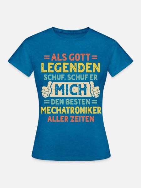 Mechatroniker - Frauen T-Shirt - Antikblaues Saphir meliert