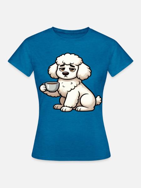 Pudel Pudelbesitzer Pudelliebhaber Pudelhund - Frauen T-Shirt - Antikblaues Saphir meliert