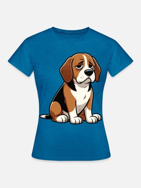 Beagle Beaglebesitzer Beaglehalter beaglehund - Frauen T-Shirt - Antikblaues Saphir meliert