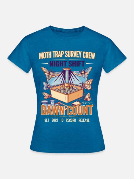 Nachtdienst Mottenfalle Morgendämmerung - Frauen T-Shirt - Antikblaues Saphir meliert