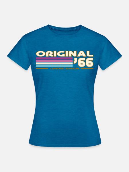 1966 - Frauen T-Shirt - Antikblaues Saphir meliert