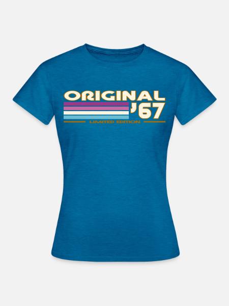 1967 - Frauen T-Shirt - Antikblaues Saphir meliert