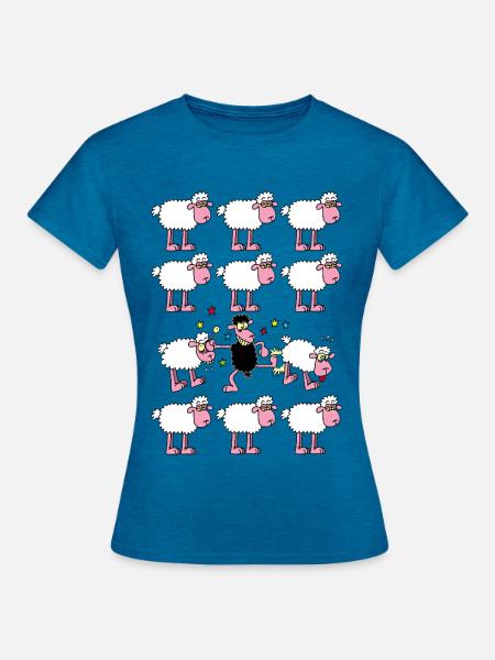 Die Rebellion der schwarzen Schafe - Frauen T-Shirt - Antikblaues Saphir meliert