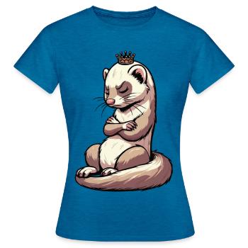 ferret ferret holder ferret owner - Women's T-Shirt - antique blue sapphire heather - Front - AI Model Female 172 dark (172cm)