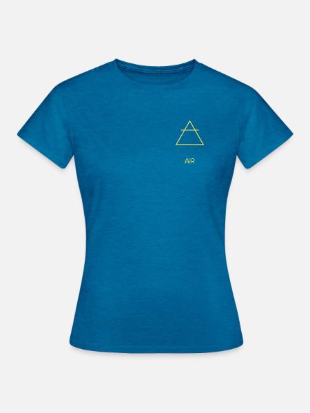 Luft-Element - Frauen T-Shirt - Antikblaues Saphir meliert