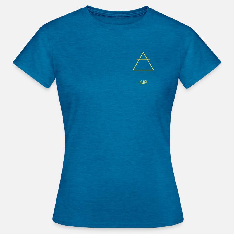 Luft-Element - Frauen T-Shirt - Antikblaues Saphir meliert