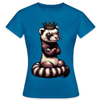 ferret ferret holder ferret owner - Women's T-Shirt - antique blue sapphire heather - Front - AI Model Female 172 dark (172cm)
