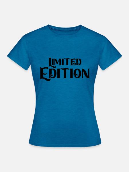 limited edition - Frauen T-Shirt - Antikblaues Saphir meliert