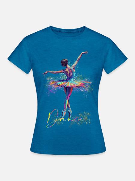 Tänzer - Frauen T-Shirt - Antikblaues Saphir meliert