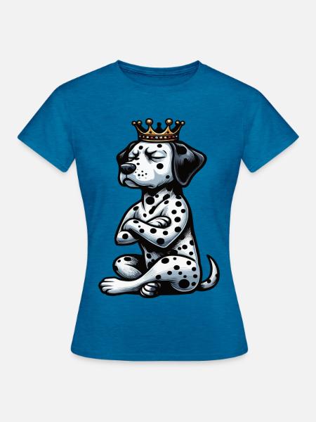 Dalmatiner Dalmatinerhalter Dalmatinerbesitzer - Frauen T-Shirt - Antikblaues Saphir meliert