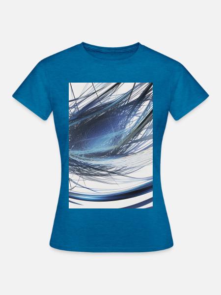 Formen und Muster - Frauen T-Shirt - Antikblaues Saphir meliert