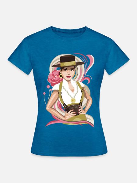 Wurzeln des Südens - Frauen T-Shirt - Antikblaues Saphir meliert