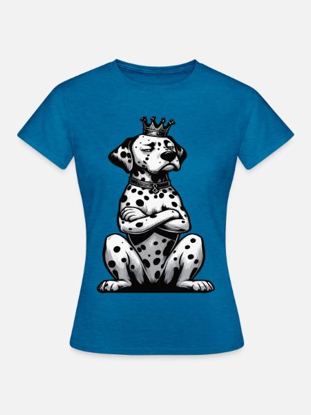 Dalmatiner Dalmatinerhalter Dalmatinerbesitzer - Frauen T-Shirt - Antikblaues Saphir meliert