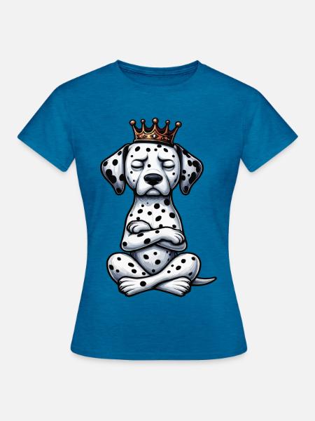 Dalmatiner Dalmatinerhalter Dalmatinerbesitzer - Frauen T-Shirt - Antikblaues Saphir meliert