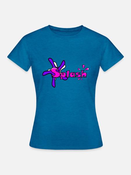 splash - Frauen T-Shirt - Antikblaues Saphir meliert
