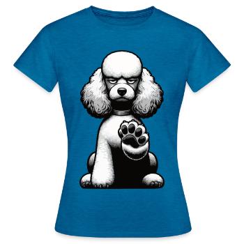 Caniche Caniche Propriétaire Caniche Amoureux Caniche Chien - T-shirt Femme - bleu saphir antique chiné - Devant - AI Model Female 172 dark (172cm)