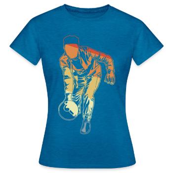Melon vintage - T-shirt Femme - bleu saphir antique chiné - Devant - AI Model Female 172 dark (172cm)