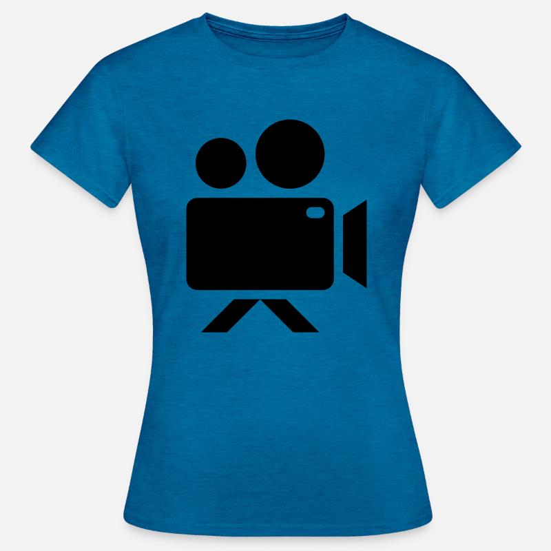 Video camera, cameraman, camera operator - Women's T-Shirt - antique blue sapphire heather