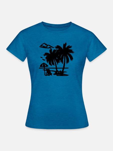 der Süden - Frauen T-Shirt - Antikblaues Saphir meliert