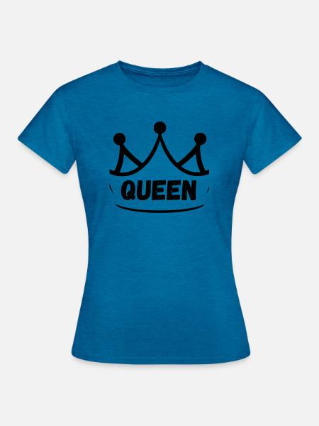 Queen - Frauen T-Shirt - Antikblaues Saphir meliert
