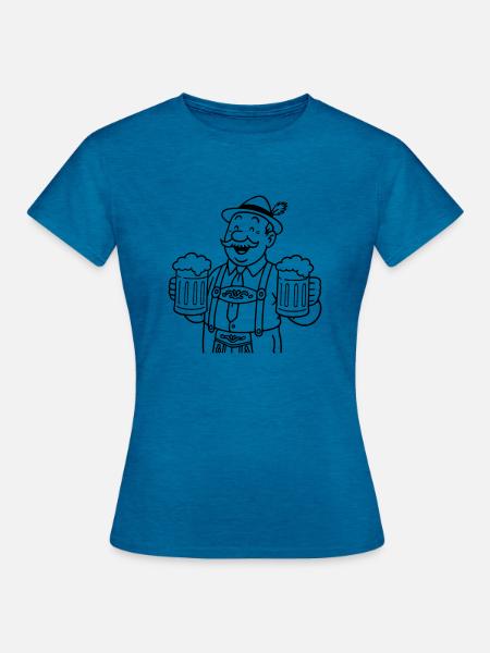Herr Bier - Frauen T-Shirt - Antikblaues Saphir meliert