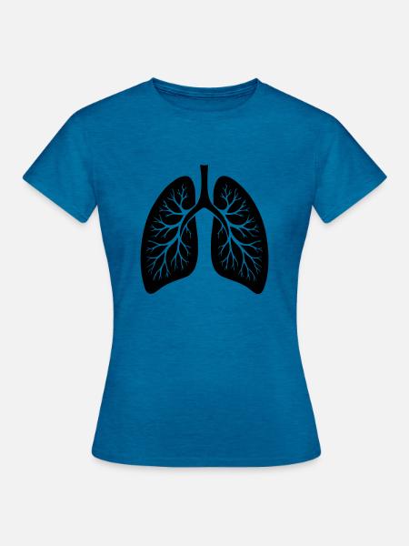 lunge - Frauen T-Shirt - Antikblaues Saphir meliert