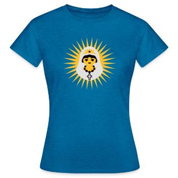 Braut | Bride | Wedding | Junggesellenabschied - Women's T-Shirt - antique blue sapphire heather - Front - AI Model Female 172 dark (172cm)