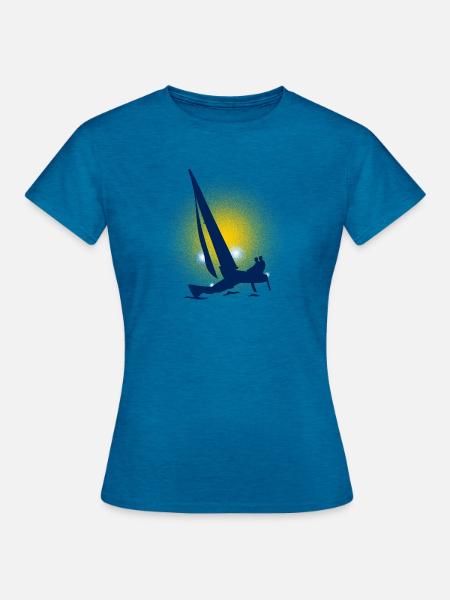catamaran - Frauen T-Shirt - Antikblaues Saphir meliert