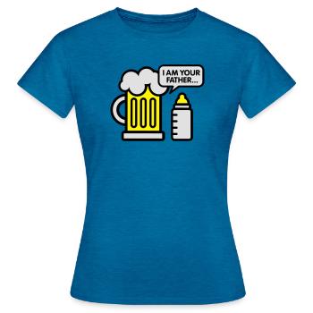 I am your father - T-shirt Femme - bleu saphir antique chiné - Devant - AI Model Female 172 dark (172cm)