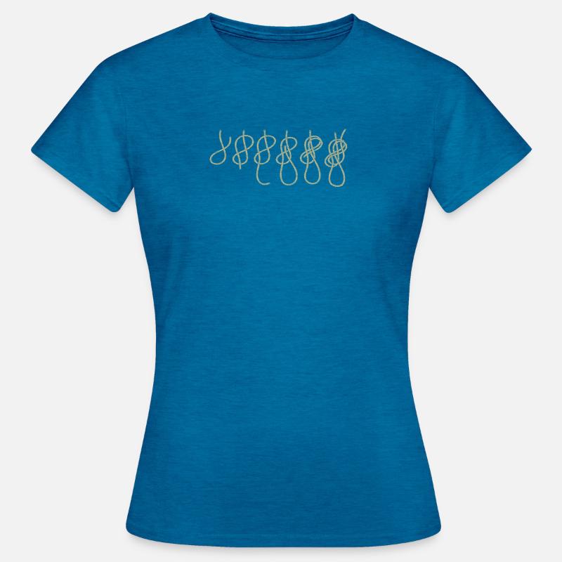 Evolution climbing climbing knot eighth knot - Women's T-Shirt - antique blue sapphire heather