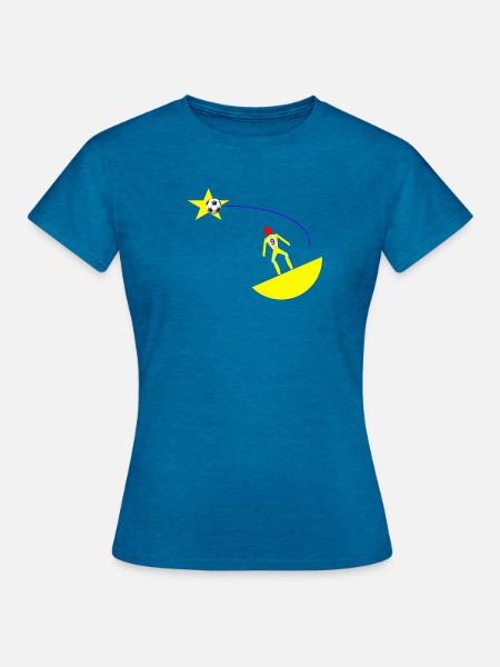 Herausragendes Schießen - Frauen T-Shirt - Antikblaues Saphir meliert