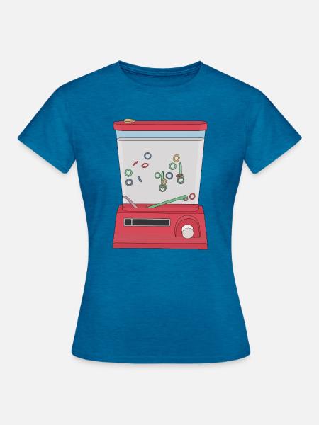Wässriger Ring Strahl - Frauen T-Shirt - Antikblaues Saphir meliert