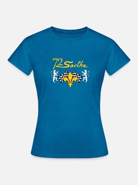 Sarthe - Frauen T-Shirt - Antikblaues Saphir meliert
