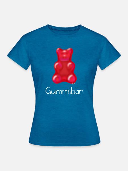 Gummibär - Frauen T-Shirt - Antikblaues Saphir meliert