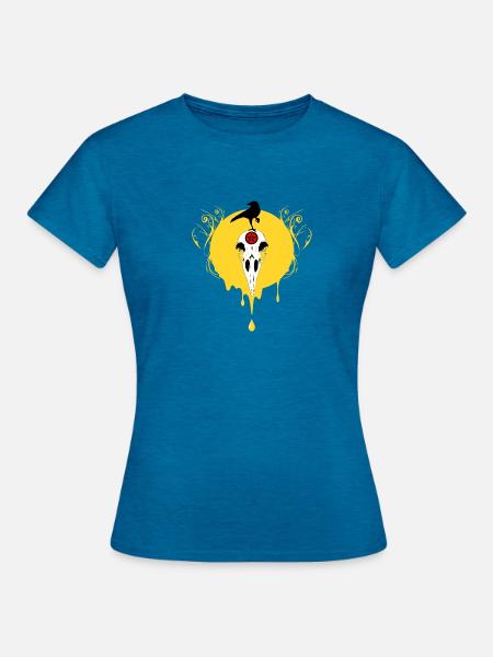 Gotisch - Frauen T-Shirt - Antikblaues Saphir meliert