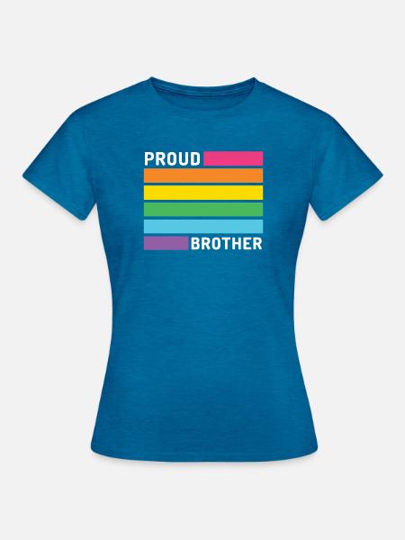 Pride Month LGBT - Stolzer Bruder - Frauen T-Shirt - Antikblaues Saphir meliert