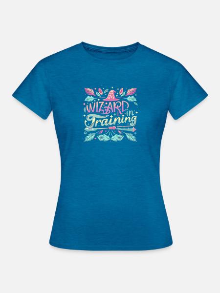 Wizard in Training - Frauen T-Shirt - Antikblaues Saphir meliert