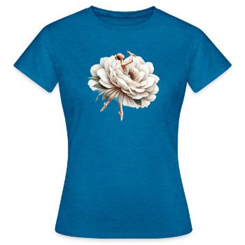 Danseuse de ballet avec tutu - T-shirt Femme - bleu saphir antique chiné - Devant - AI Model Female 172 dark (172cm)