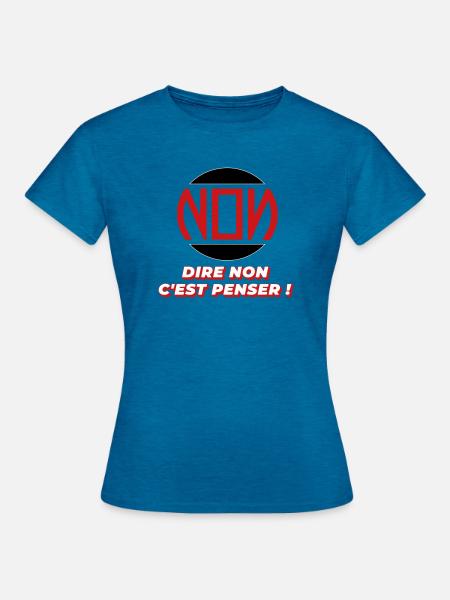 Ablehnen - Frauen T-Shirt - Antikblaues Saphir meliert