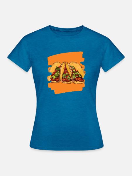 Taco - Frauen T-Shirt - Antikblaues Saphir meliert